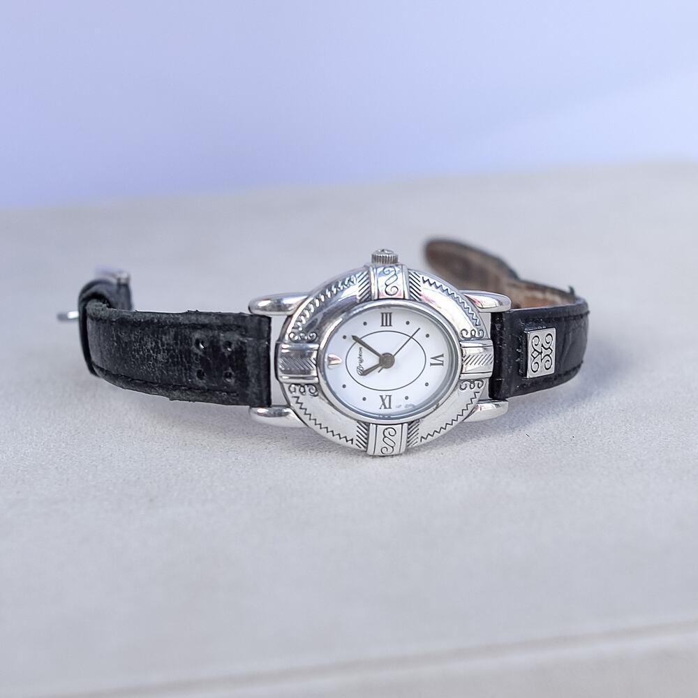 Brighton Moscow Watch Oval Face Vintage Retired Leather Band Working 7" - Picture 3 of 7